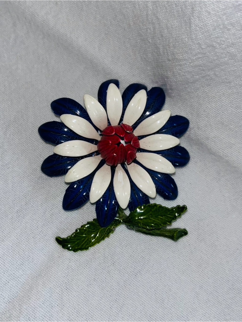 Vintage Floral Enamel Flower Brooch 1960’s